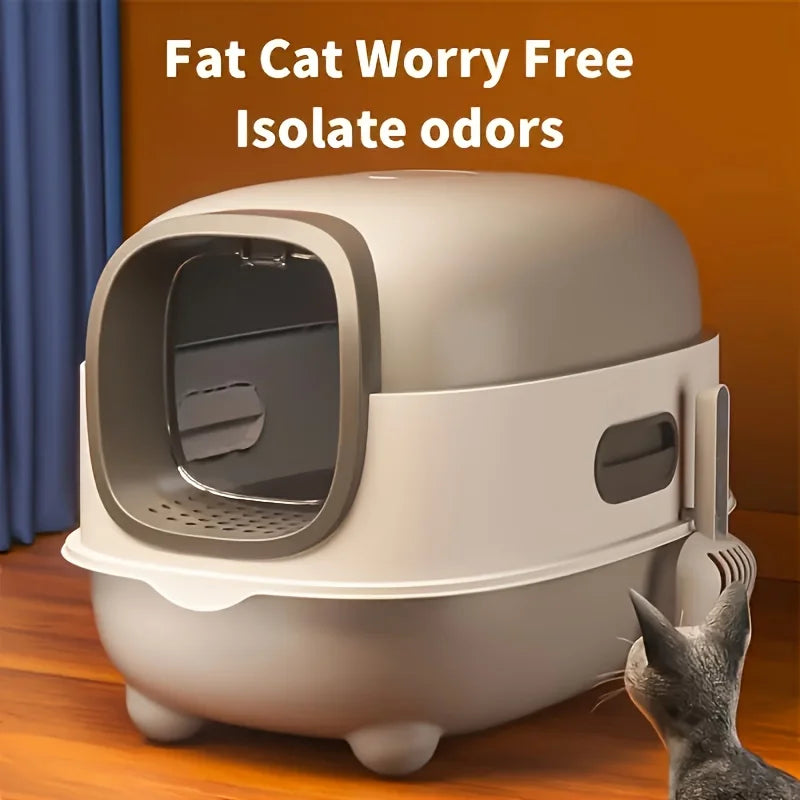 Cat Litter Box Extra Large Covered Design With Odor Control