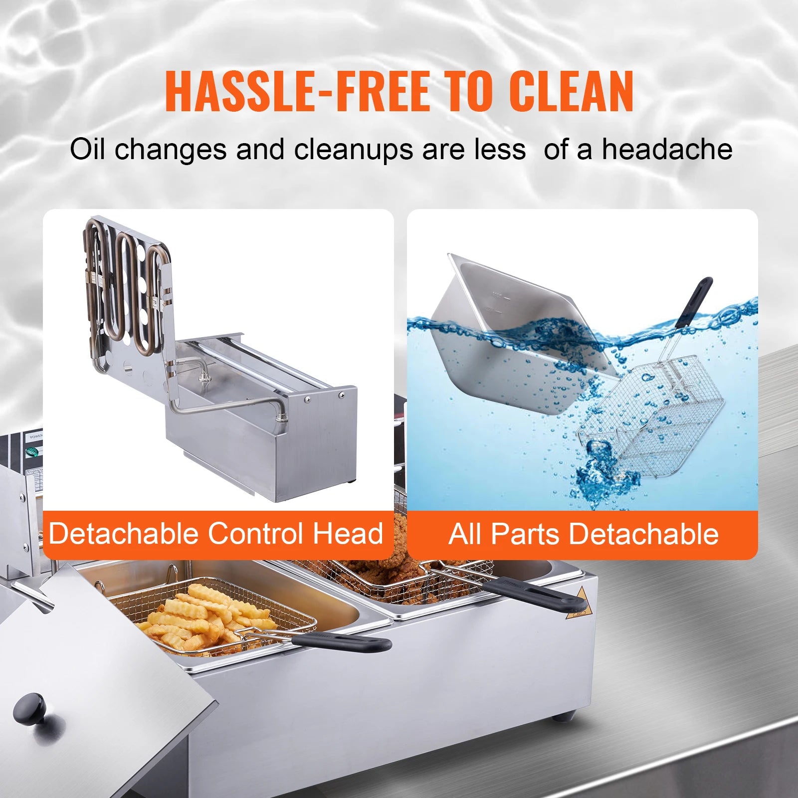 12L Electric Deep Fryer w/Dual Removable Tanks