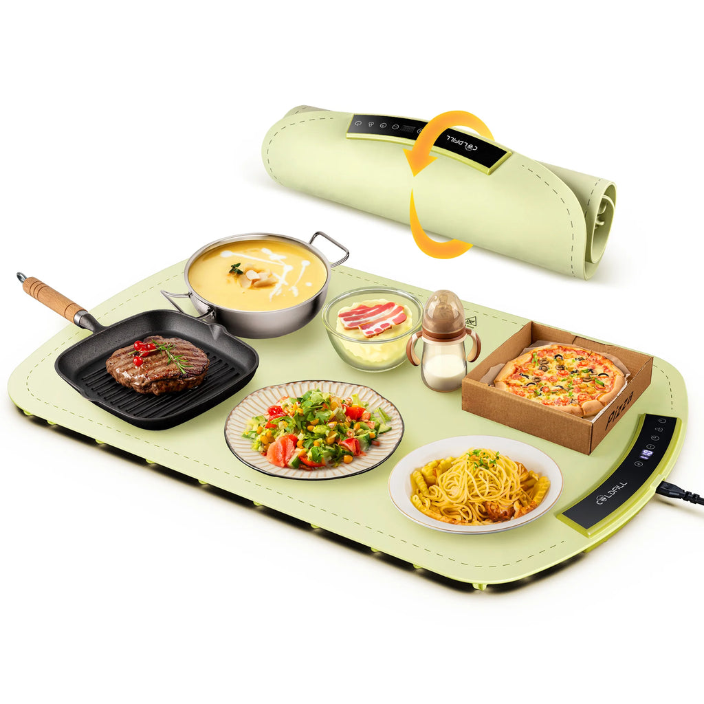 Foldable Portable Smart Food Fast Heating Mat Electric Warming Tray