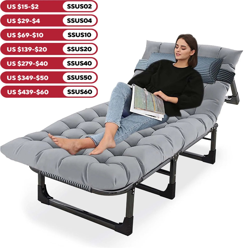 Portable Sleeping Cot for Camp, Beach, Patio