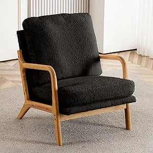 Small Cozy Leather Reading Chairs for Adults