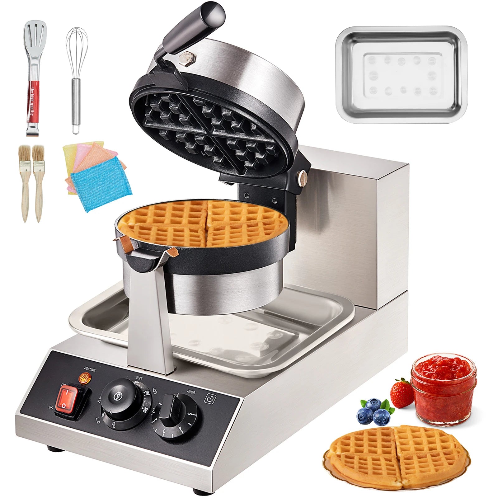 Electric Waffle Maker Stainless Steel  Non-Stick