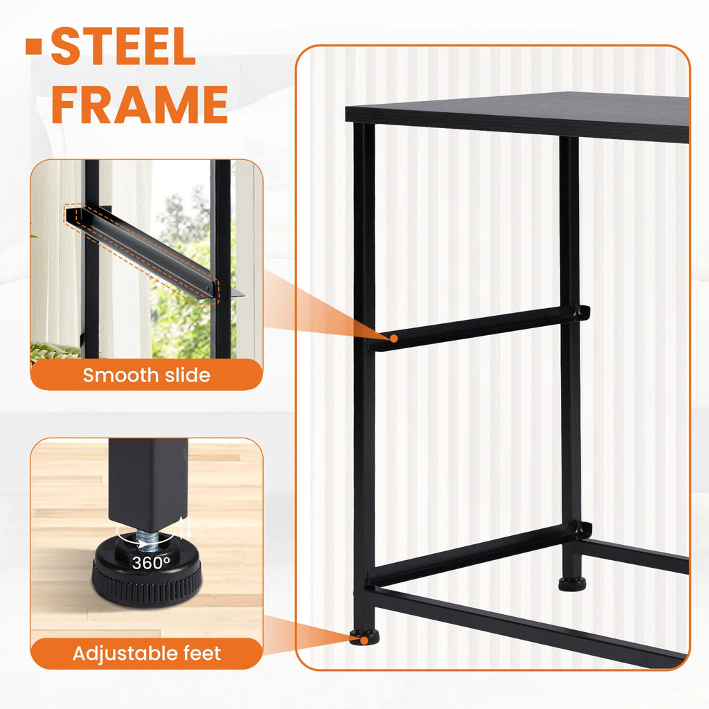 Nightstand Table   For Bedroom 2 Fabric Drawers