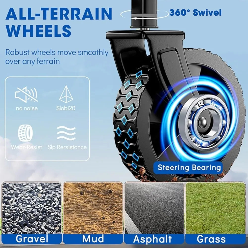 Heavy Duty Grocery Cart for Shopping, Beach, Camping, Sport