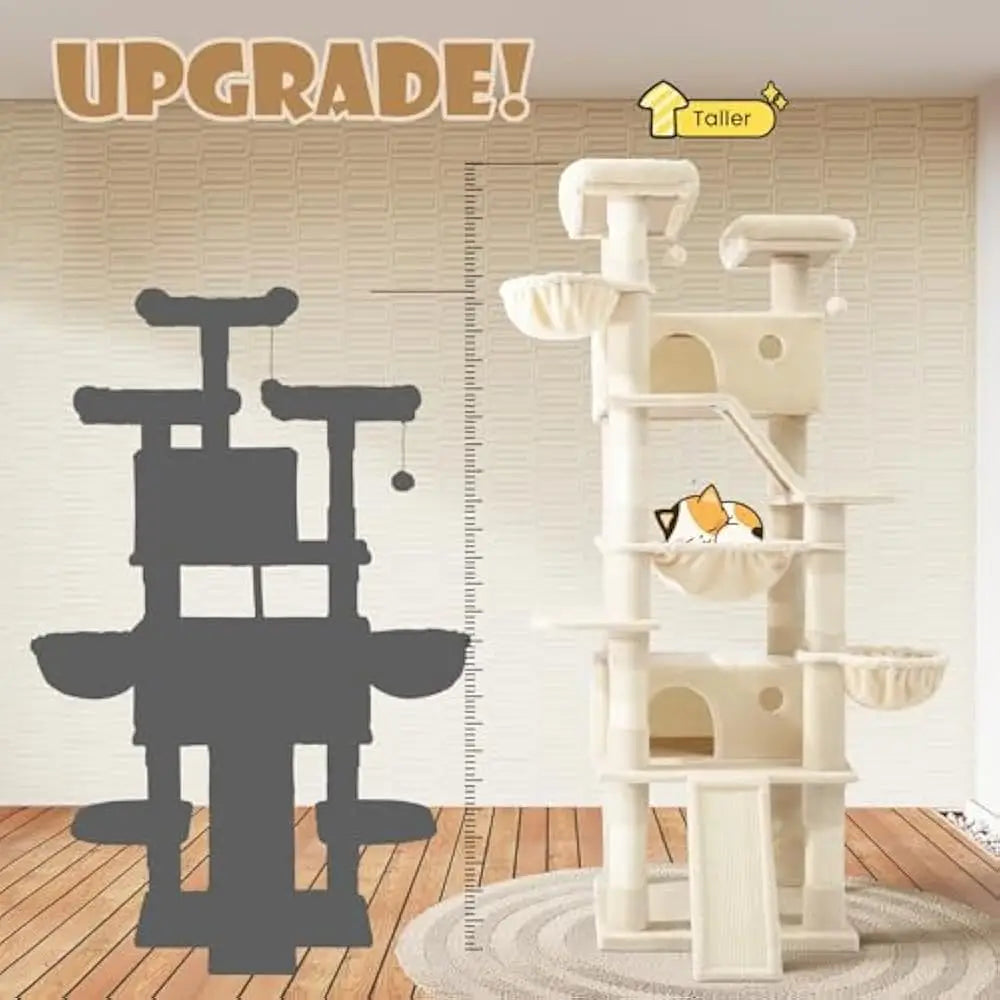 81in Multi-Level Tall Cat Tree Tower & Condo