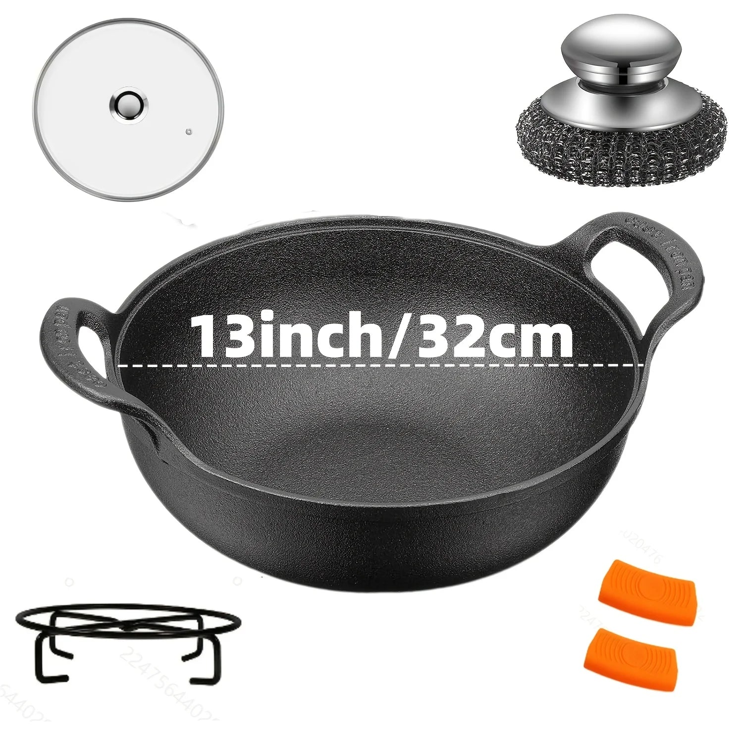 3PCS Cast Iron Skillet Set (6/8/10 Inch)  Pre-Seasoned