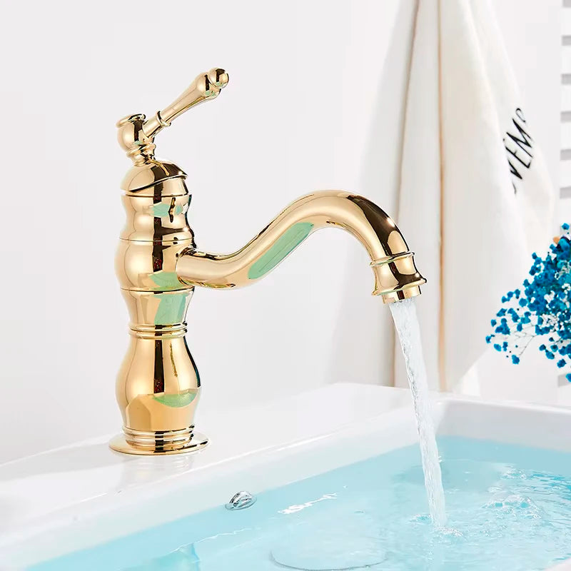 Basin Faucet 5 Colors Deck Mounted Single Handle