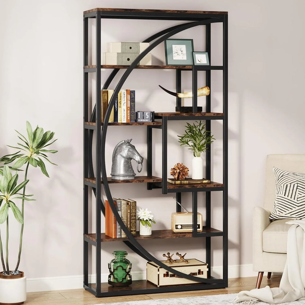 Bookshelf 70.8 inch Tall Display Tack Shelving Unit