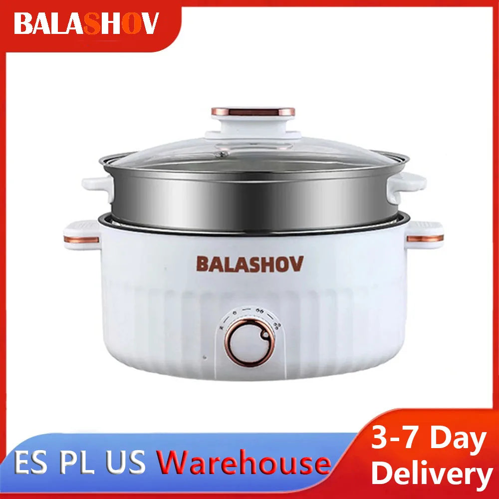 1.5L/3L Portable Electric Rice Cooker Multifunctional Double Layer Pan