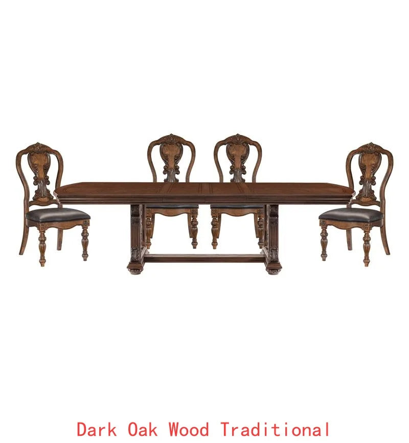 Elegant Formal 5-Piece Dining Set with Extension Leaf