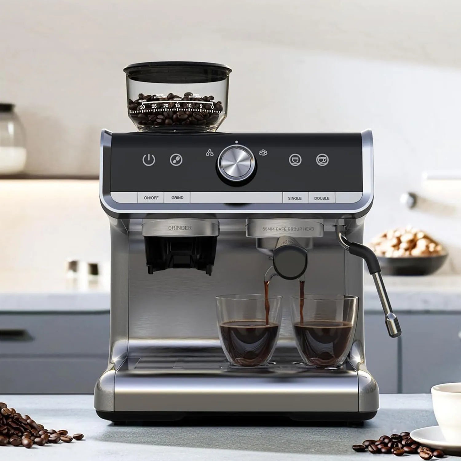 Espresso Coffee Machine 1450W Semi Automatic Espresso Maker