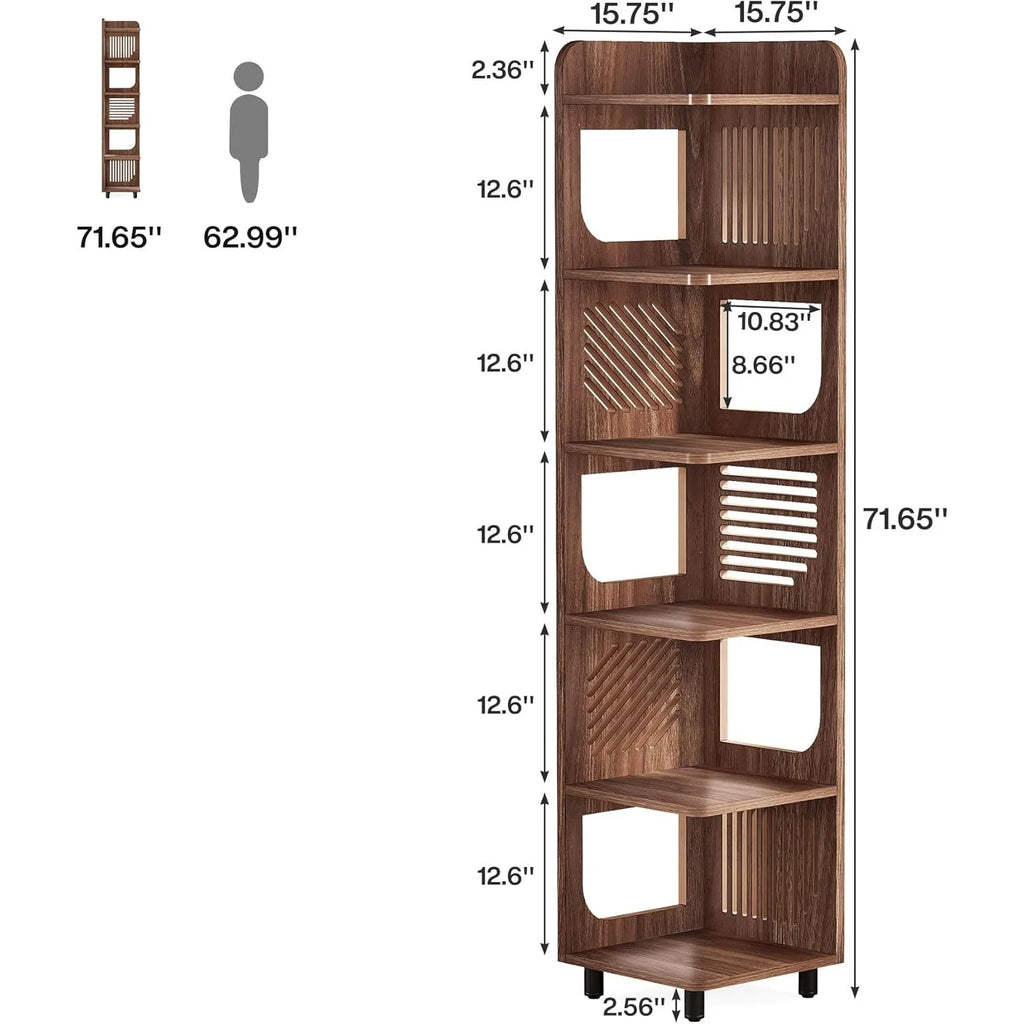 Narrow Corner,Freestanding Shelf Organizer for Living Room