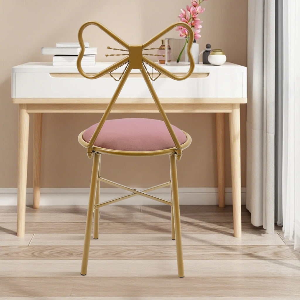 Butterfly Backrest Chair Pink Butterfly for Bedroom