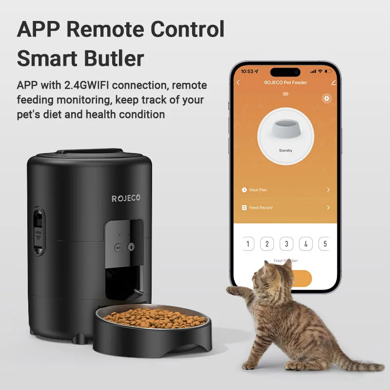 Pet Food Kibble Dispenser WiFi App Remote Control