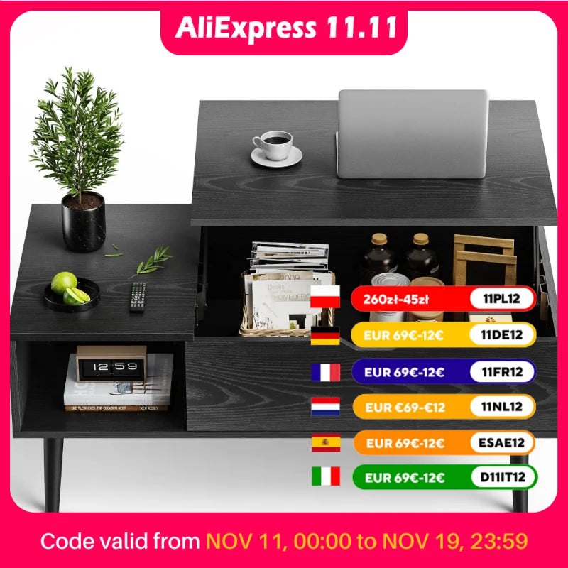 Lift Top Coffee Tables For Living Room 39.37"x19.7"