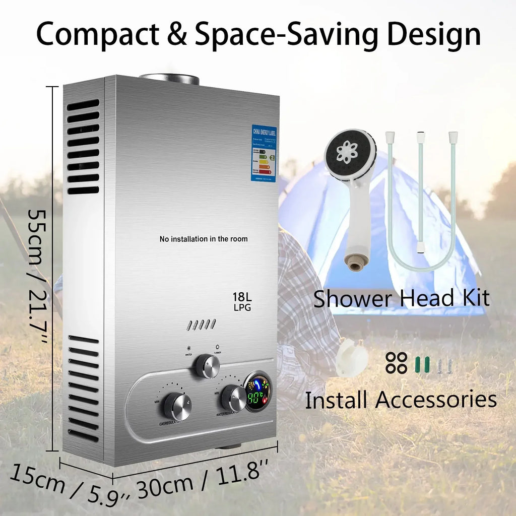 6L-18L Propane Gas Tankless Water Heater