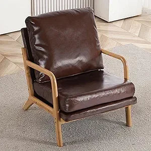 Small Cozy Leather Reading Chairs for Adults