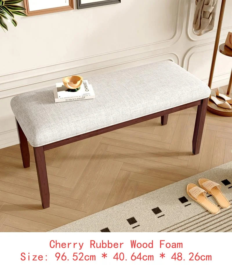 6-Piece Dining Set, Extendable 60-78 inch Wooden Table with Leaf