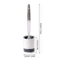 Toilet Brush Holder Set Silicone with Refillable Handle