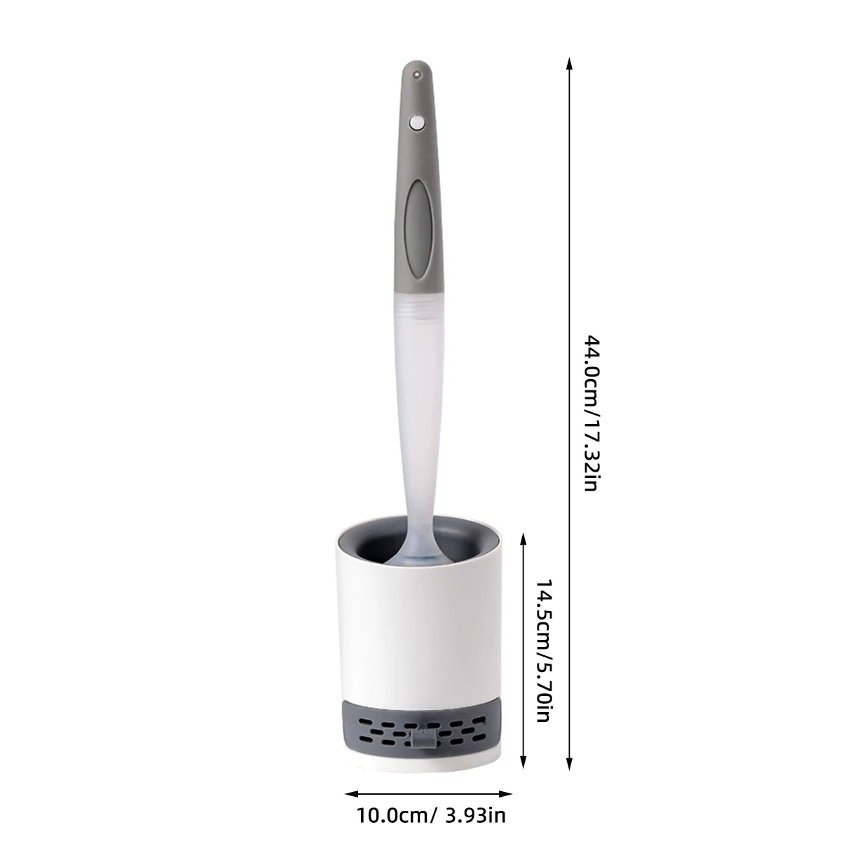 Toilet Brush Holder Set Silicone with Refillable Handle