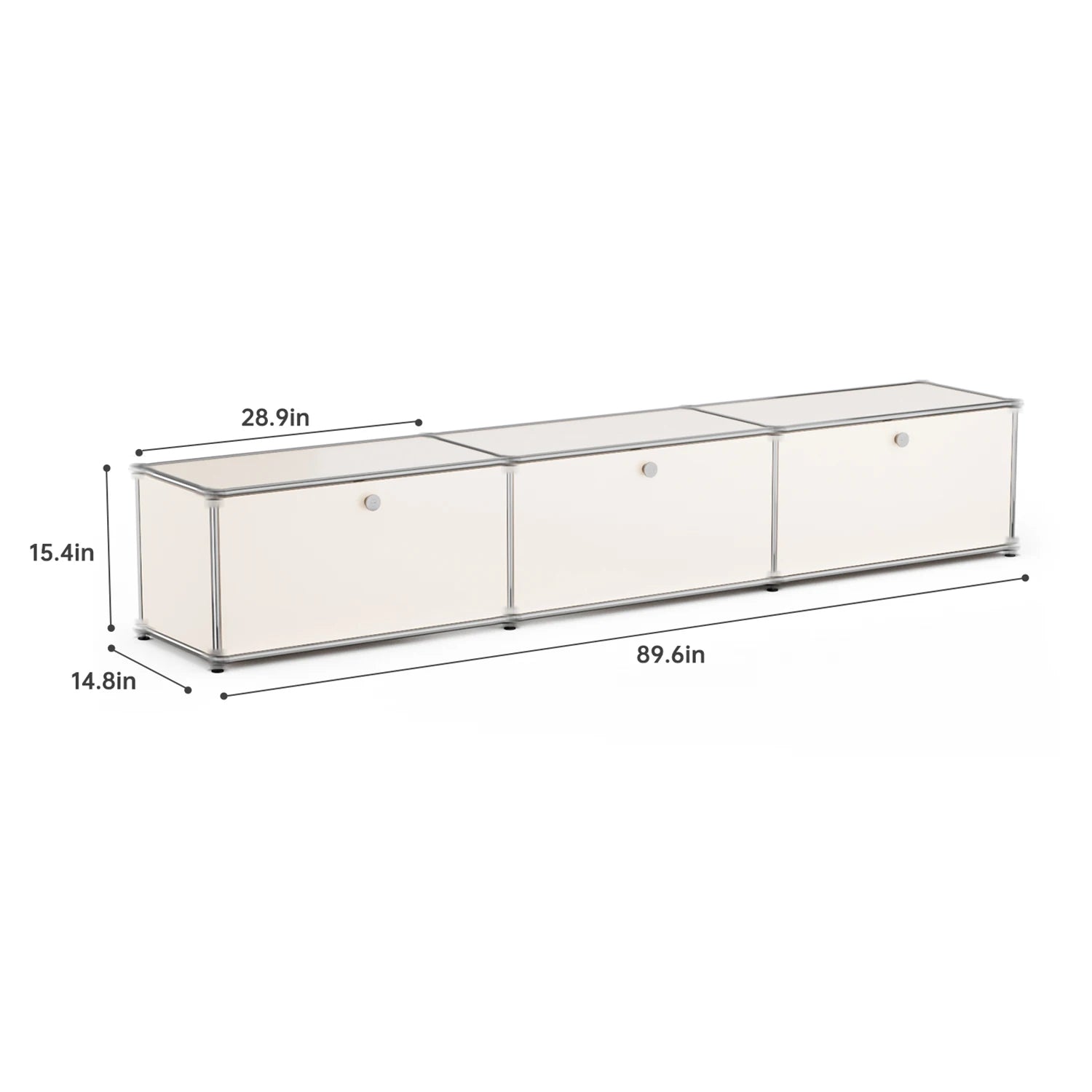 Stainless Metal Organizer TV Stand for Living Room