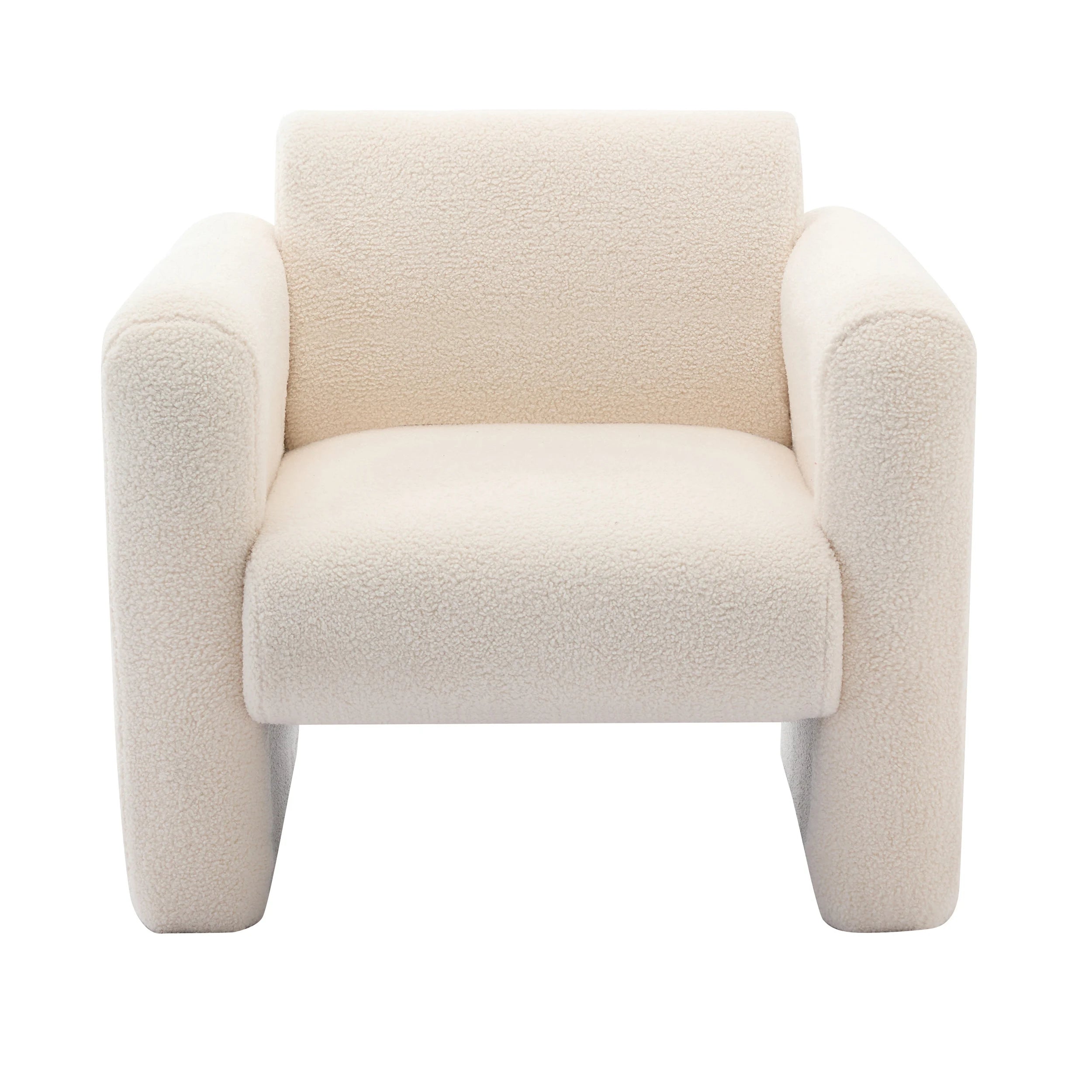 Modern Upholstered Comfy Reading Armchair with Pillow