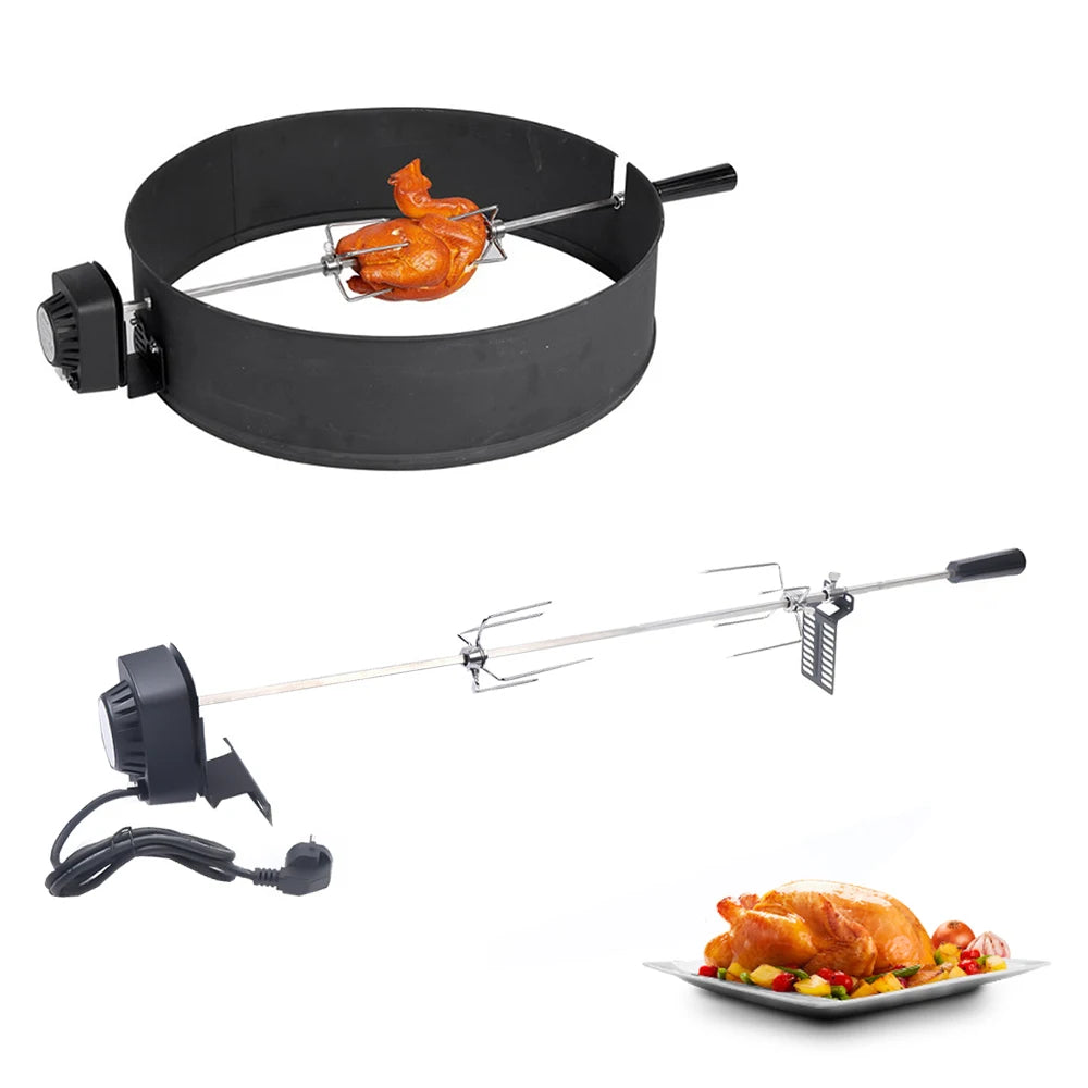 Outdoor Barbecue Grilling Rotisserie Kit