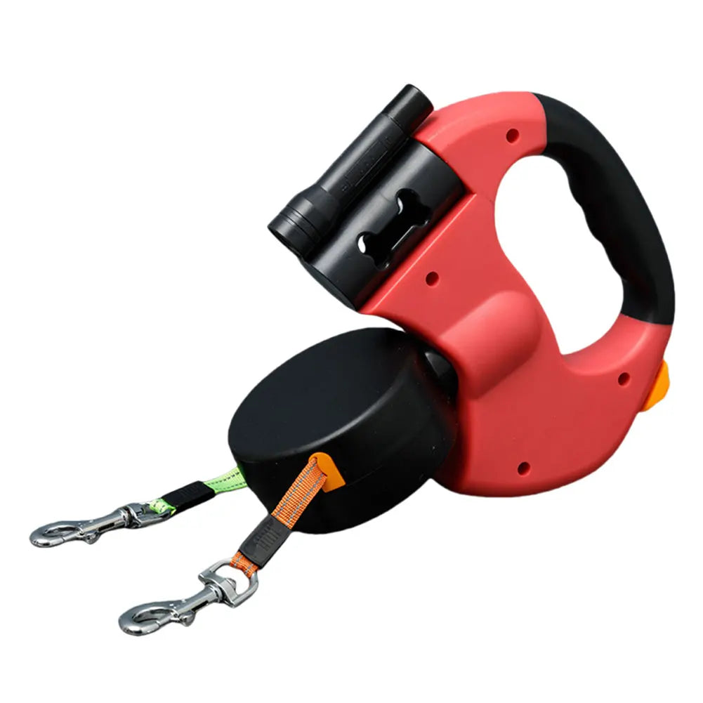 Double Headed Dog Leash Traction Rope 360 Degree Swivel