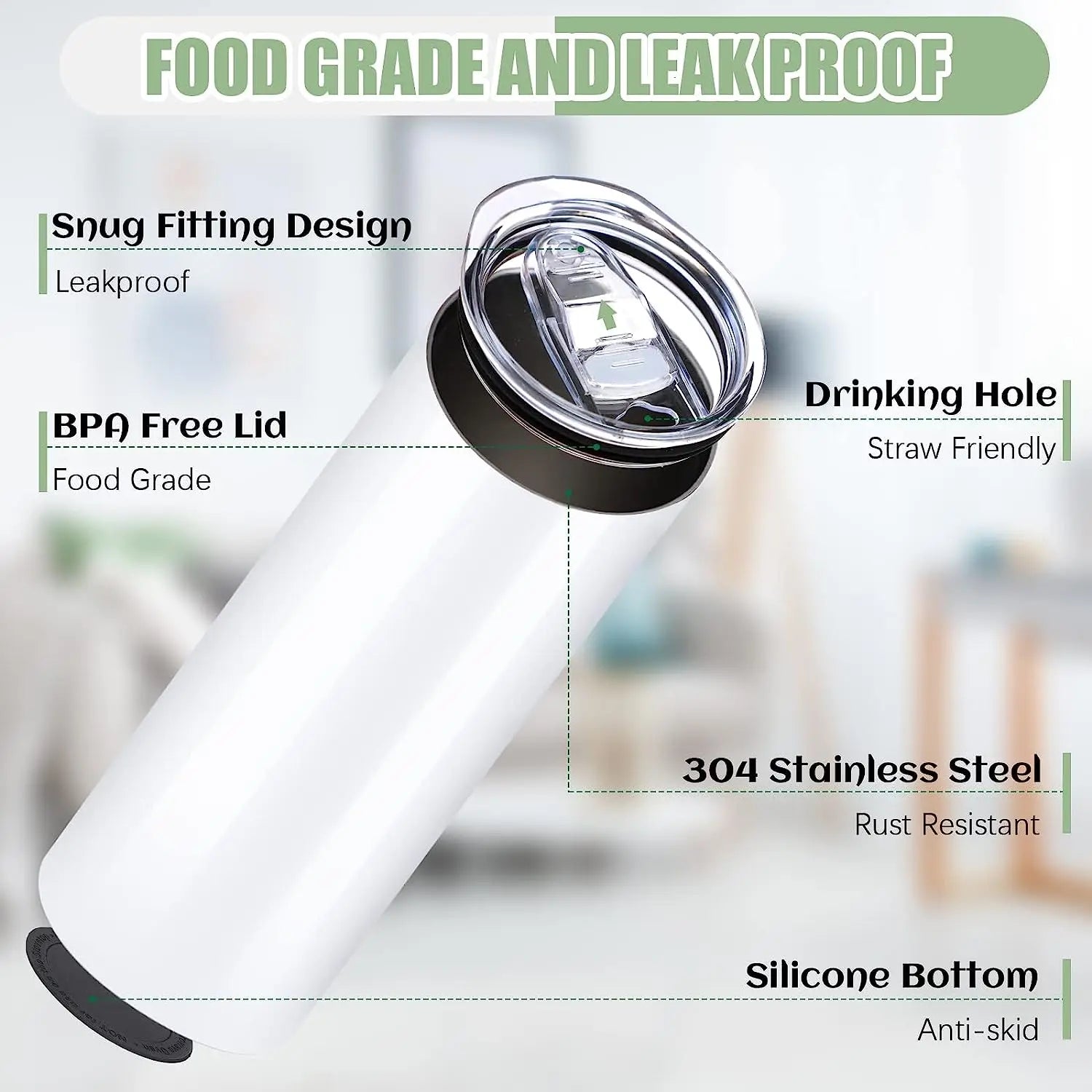 4/8/12/16 Pcs 20 OZ Stainless Sublimation Tumblers