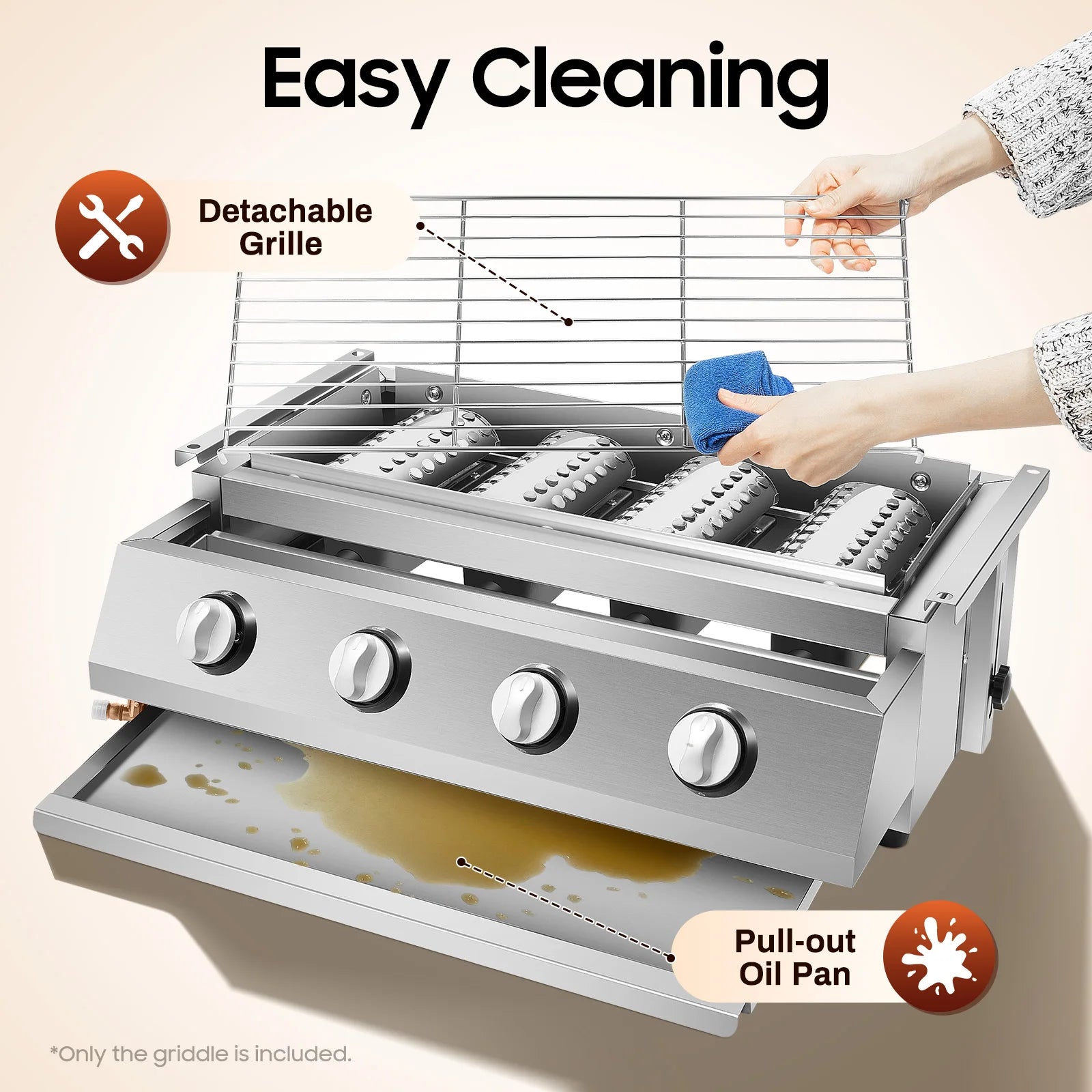 Portable BBQ Grill Removable for Outdoor Patio Garden