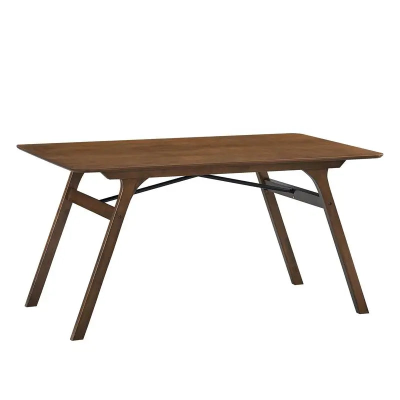 7-Piece Walnut Finish Dining Set with Upholstered Chairs