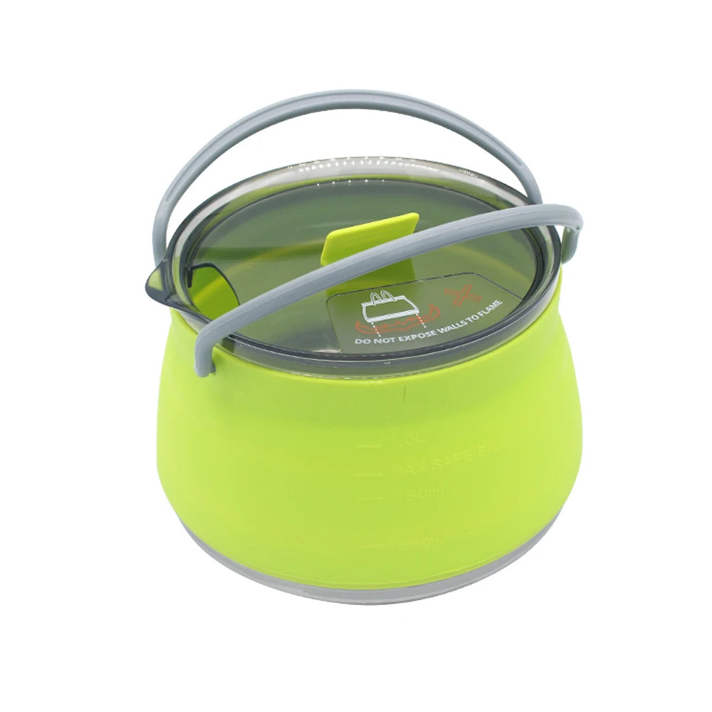 Handle Outdoor Collapsible Kettle Stainless Steel Bottom Water Pot