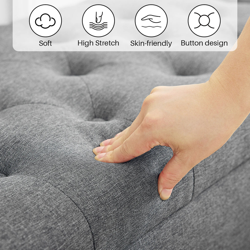 47.8'' Storage Ottoman w/ Flipping Lid Safe Hinge for Living Room