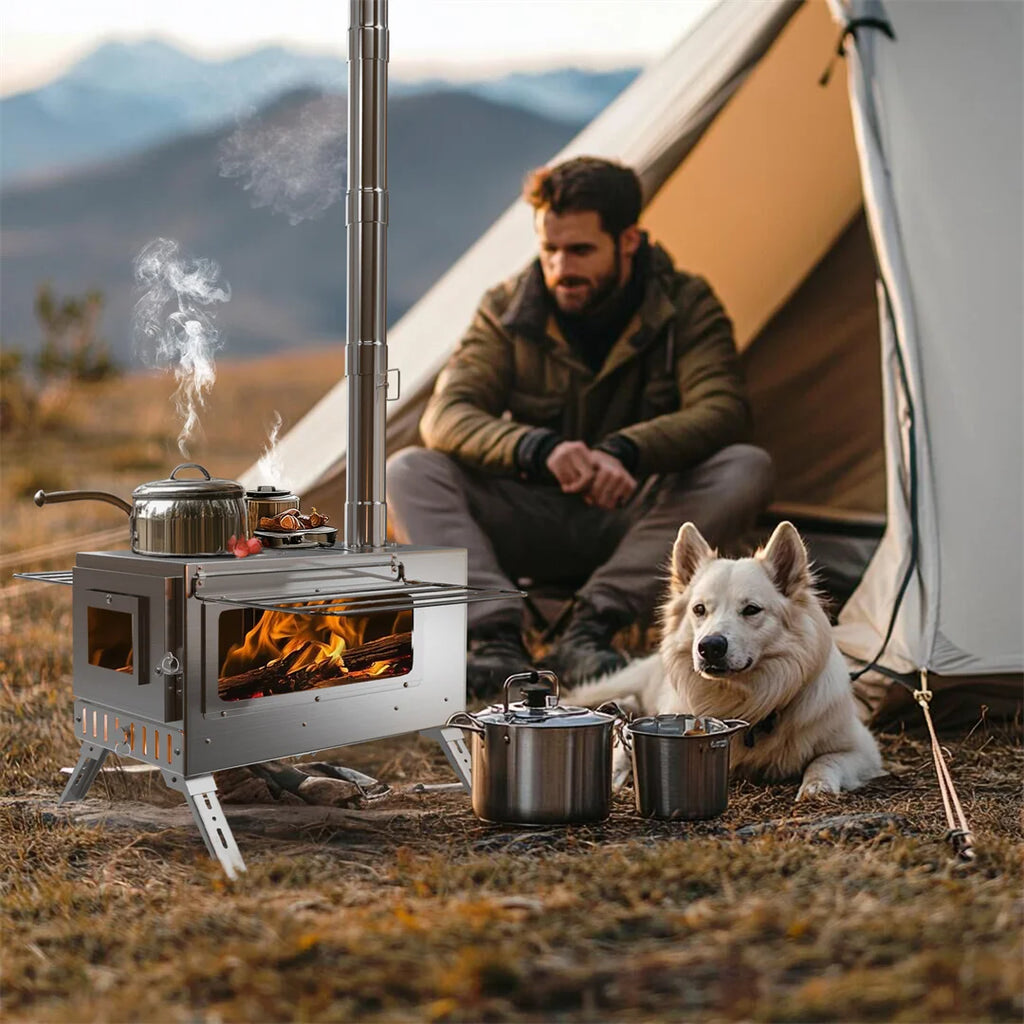 Outdoor Wood Burning Stove Stainless Steel