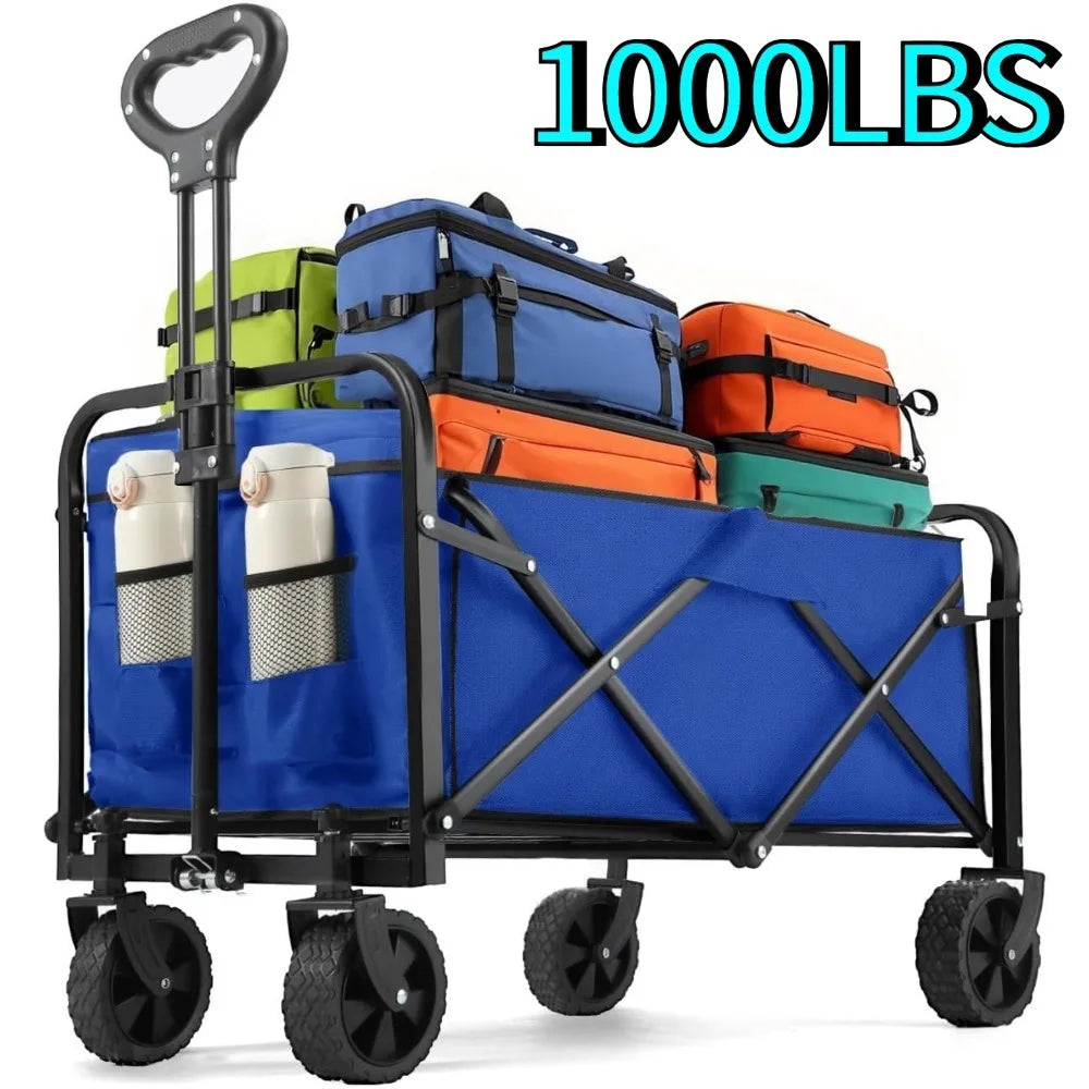 Heavy Duty Grocery Cart for Shopping, Beach, Camping, Sport