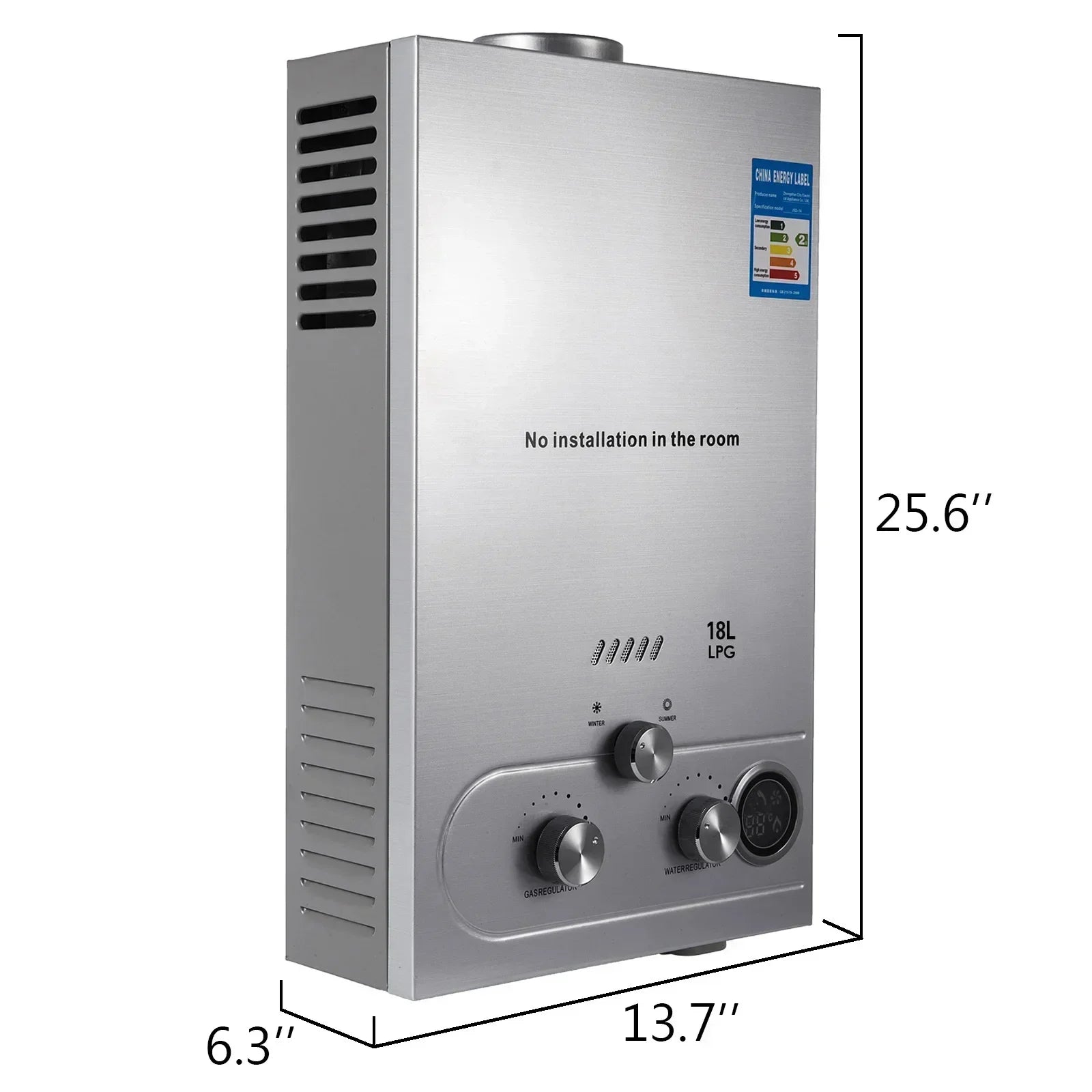 6L-18L Propane Gas Tankless Water Heater