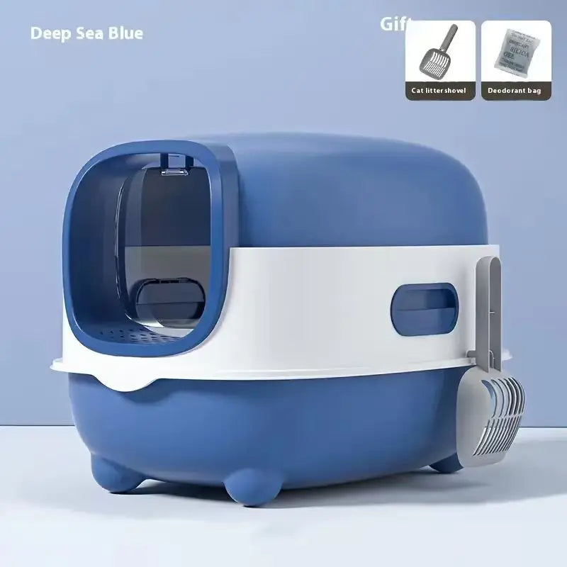 Cat Litter Box Extra Large Covered Design With Odor Control