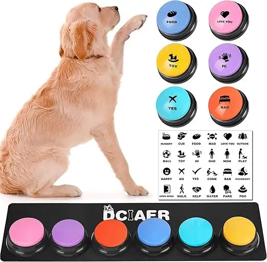 Dog Buttons for Communication,Talking Buttons for Dogs,8 Recordable Sound Buttons