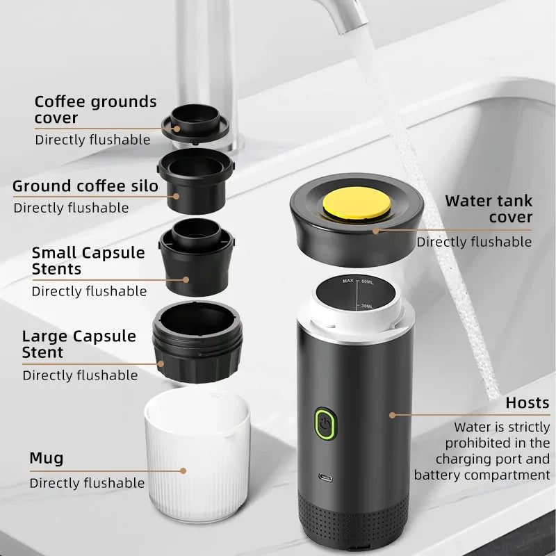 Portable Wireless Electric Espresso Coffee Machine