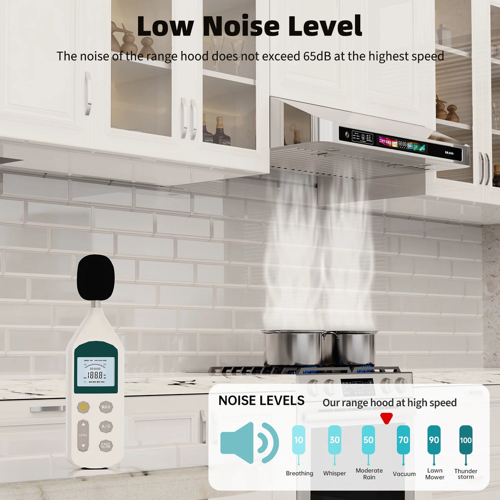 30/36 Inch Under Cabinet Range Hood with Voice/Gesture/Touch Control