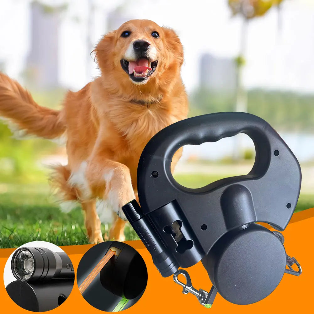 Double Headed Dog Leash Traction Rope 360 Degree Swivel
