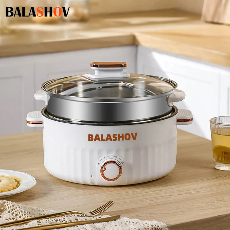 1.5L/3L Portable Electric Rice Cooker Multifunctional Double Layer Pan