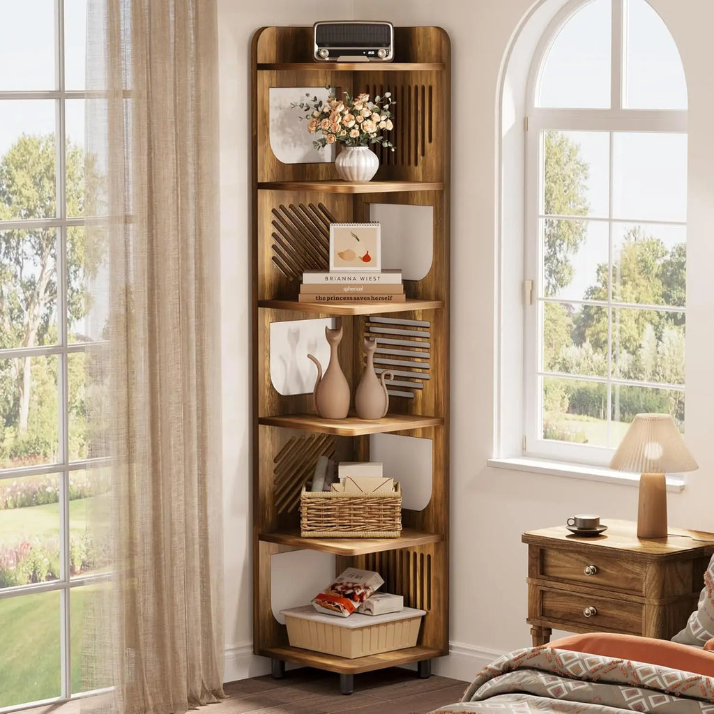 Narrow Corner,Freestanding Shelf Organizer for Living Room