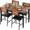Wood Kitchen Table with Upholstered Chairs for Kitchen