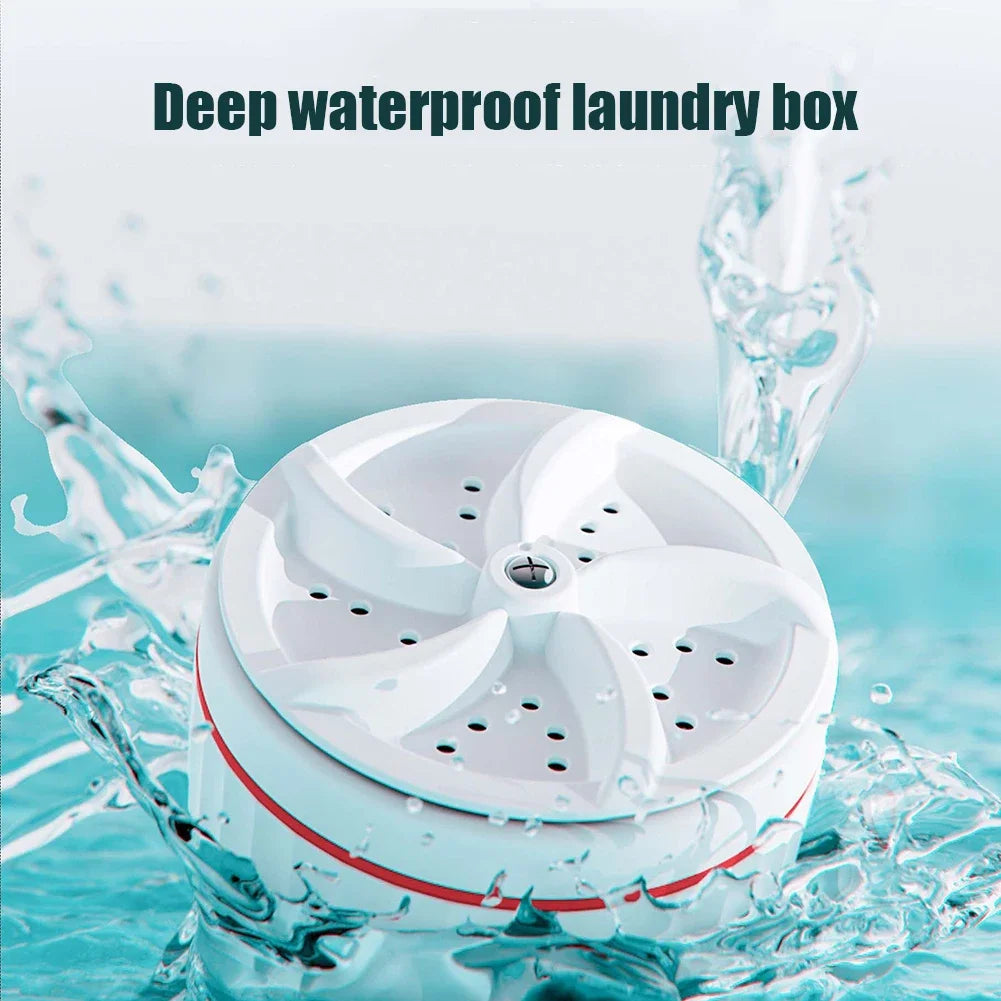 Mini Ultrasonic Turbo Washer for Home Travel