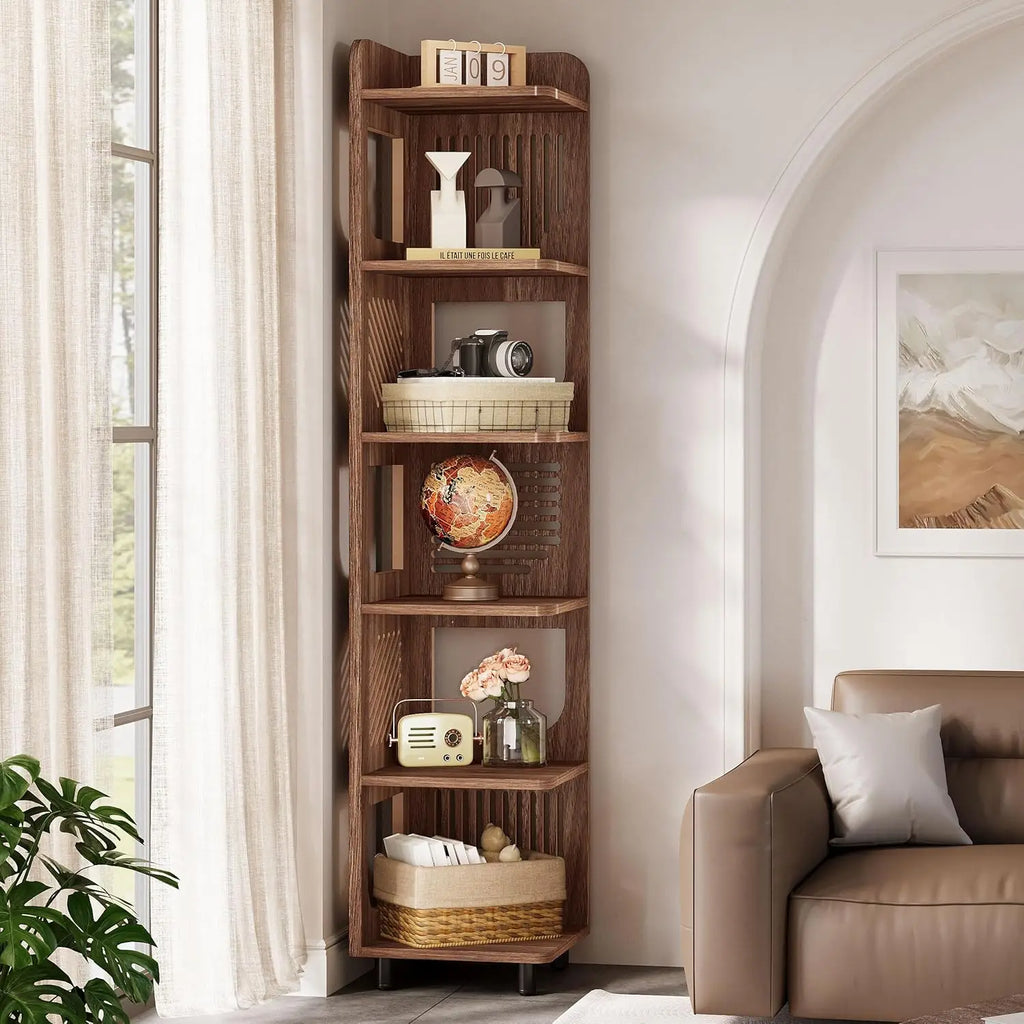Narrow Corner,Freestanding Shelf Organizer for Living Room