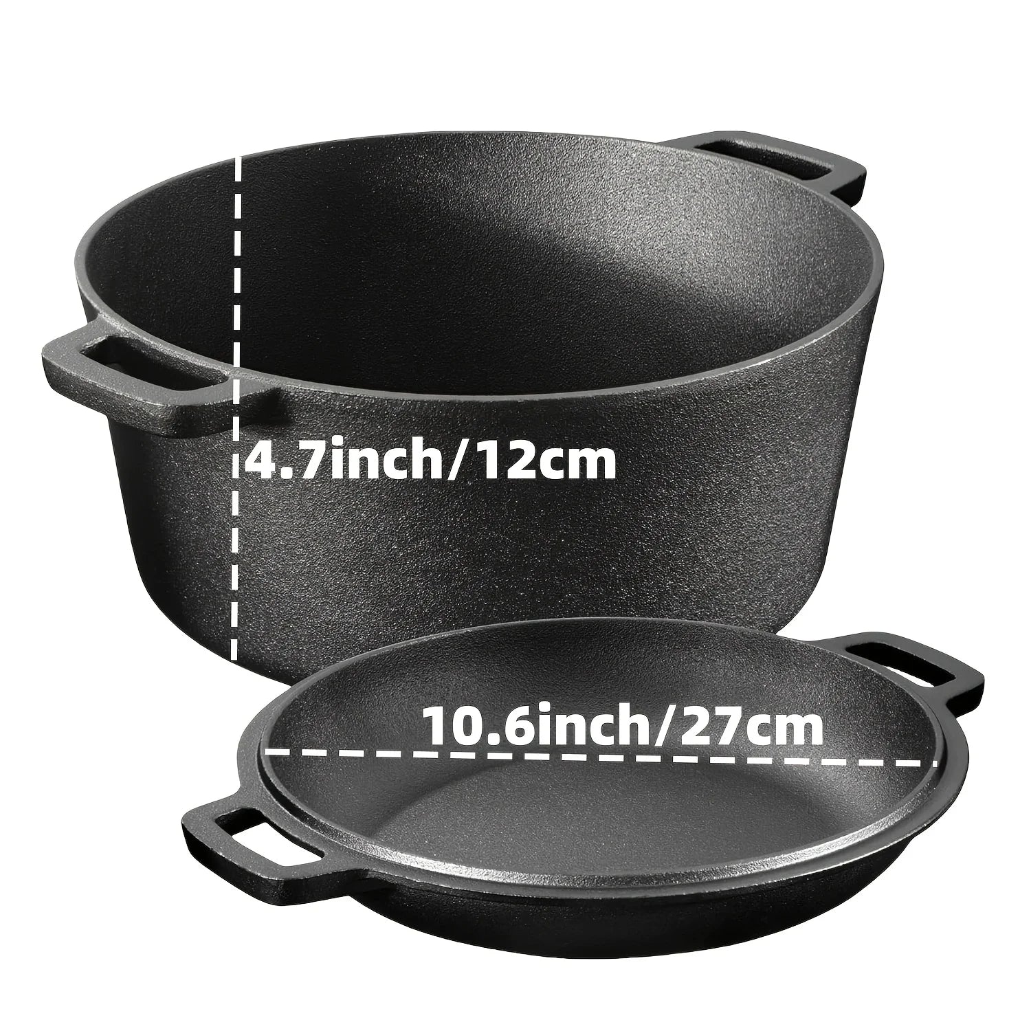 3PCS Cast Iron Skillet Set (6/8/10 Inch)  Pre-Seasoned