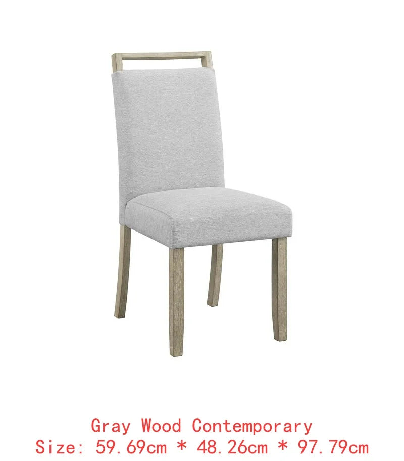 Contemporary 7pc Dining Set with White Faux Marble Rectangular Table