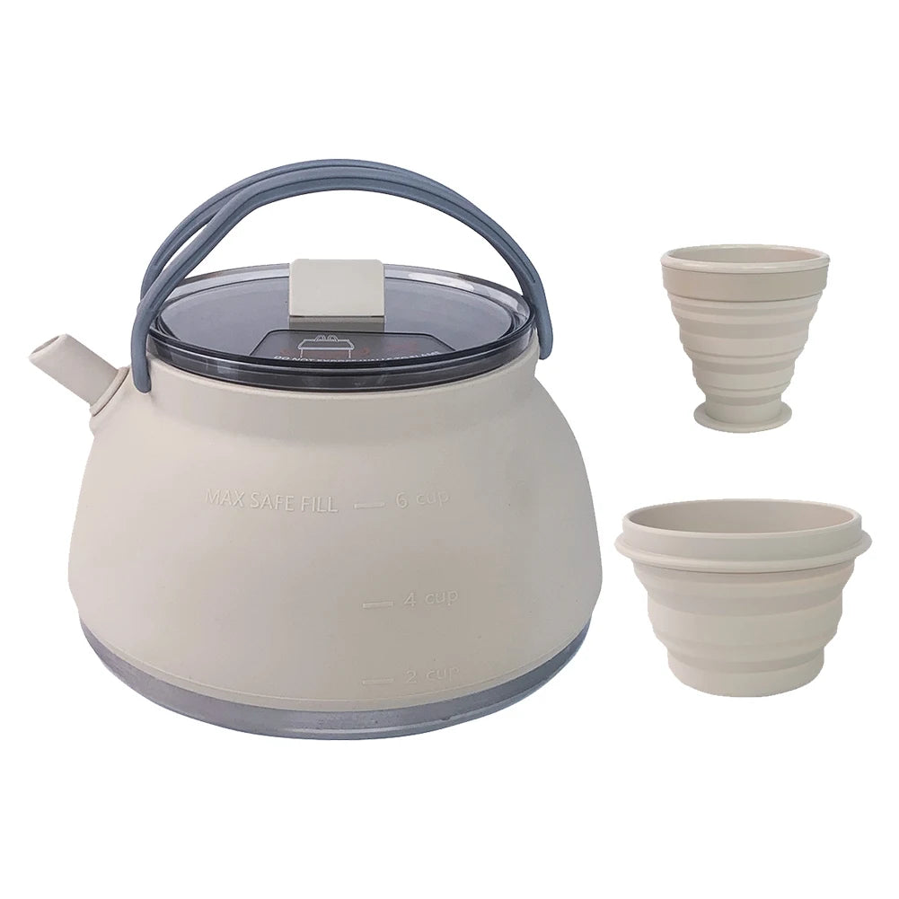 Handle Outdoor Collapsible Kettle Stainless Steel Bottom Water Pot