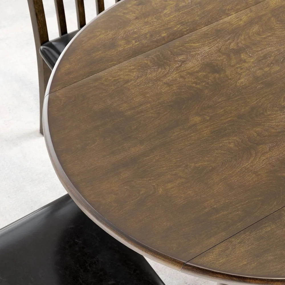 Solid Wood 5-piece Foldable Cutlery Set, Medieval Modern